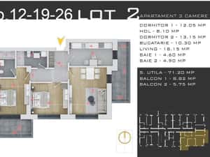 AP. 3CAM. DECOMANDAT- BLOC P+3 / 50% DISCOUNT LOCUL DE PARCARE! — miniatura 3