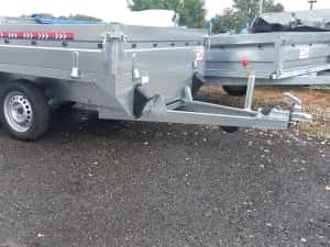 Remorca dreapta cu 2 axe cu 750 kg, noua, categ. B, posibilitate rate — miniatura 1