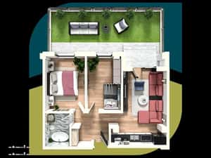 ESQ Village 3 Galata, apartament cu 3 camere, TIP 4, parter + curte