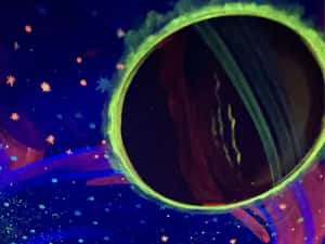 Pictura neon pe perete, murala copii, U.V, Neon, pictura fosforescenta — miniatura 5