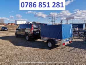 Remorca Mono Ax Auto Atv Tandem Prelata  750 KG Basculabila Oferta — miniatura 2