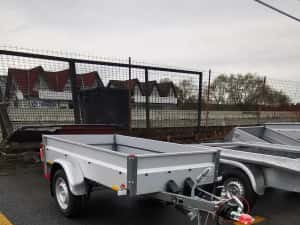 REMORCA AUTO 750 Kg- 1300 kg/200(250)*110(128)*34cm, CU SISTEM FRANARE — miniatura 1