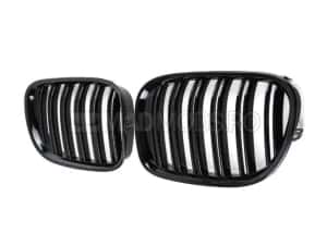 Set grile duble M BMW Seria 7 F01 F02 F03 F04 2008-2015, Negru Lucios — miniatura 2