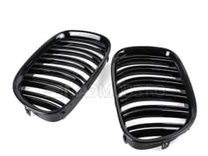 Set grile duble M BMW Seria 7 F01 F02 F03 F04 2008-2015, Negru Lucios — miniatura 3