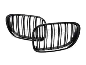 Set grile duble M BMW Seria 7 F01 F02 F03 F04 2008-2015, Negru Lucios — miniatura 4