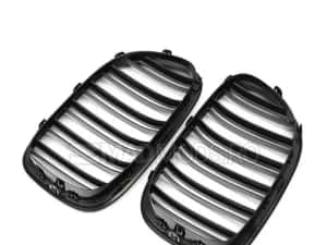 Set grile duble M BMW Seria 7 F01 F02 F03 F04 2008-2015, Negru Lucios — miniatura 5