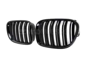 Set grile duble M BMW Seria 7 F01 F02 F03 F04 2008-2015, Negru Lucios — miniatura 10