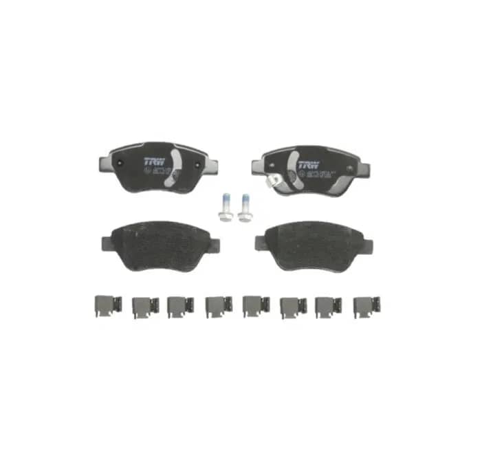 Set placute frana punte fata Opel Corsa C, Corsa D; Adam 2012-2019, pentru discuri de frana ventilat de 257 mm; TRW — fotografie 1 din 7