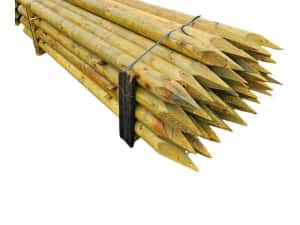 Stalpi rotunzi pentru gard din lemn tratat — miniatura 2