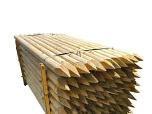 Stalpi rotunzi pentru gard din lemn tratat — miniatura 3