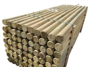 Stalpi rotunzi pentru gard din lemn tratat — miniatura 4