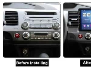 NAVIGATIE Android 14 Honda Civic 2005 - 2012  4Gb Waze CarPlay +CAMERA — miniatura 5