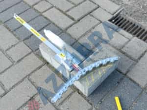 Rigla de trasat UNGHI si LUNGIME PAVELE dale cleste ciocane — miniatura 3