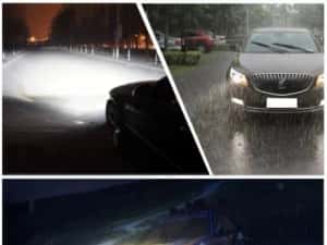 Set Doua Becuri Led H4,H7 Cu Lupa Si Ventilator Mic 28000Lm/160W/6000K — miniatura 2