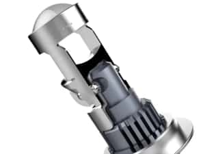 Set Doua Becuri Led H4,H7 Cu Lupa Si Ventilator Mic 28000Lm/160W/6000K — miniatura 7