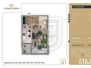 Garsoniera in ansamblu rezidential, finisaje de top - zona Rahova — miniatura 6