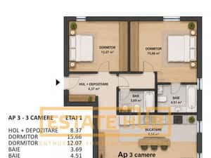 Apartament nou 3 camere aproape de zona centrala a Clujului — miniatura 4