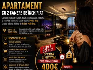 Inchiriez Apartament 2 Camere zona Podu Ros - Palas Mall Iași — miniatura 3