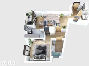 Centrul Capitalei, apartament cu 2 bai, etaj superior ! — miniatura 6