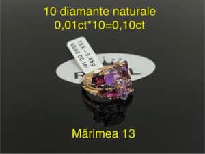 Bijuteria Royal CB : Inel dama aur 18k 9,46gr 10 diamante naturale