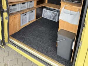 CAMPER AUTORULOTA OMOLOGATA CITROEN JUMPER 2.2 HDI 101 CAI copertina FIAMM webasto Autoterm aragaz chiuveta pat mare izolata fara rugina recent adusa — miniatura 5