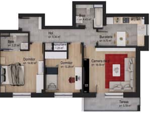 Apartament cu 3 camere Lior by Casa Nobel