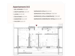 Apartament 2 camere, 75.08 mp, ansamblu 0% Comision Achizitie, Calea S — miniatura 3