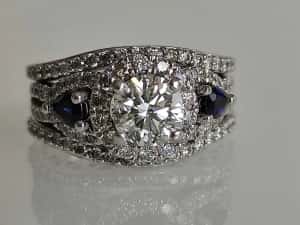 Inel Vera Wang cu diamante 2.0ct ceritificat GIA — miniatura 3