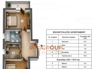 Apartament 2 camere decomandat - etajul 1 - loc de parcare inclus — miniatura 4