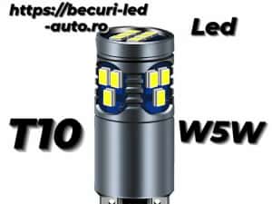 Bec Led Cree T10-W5W Can-bus (Lumină Alb-Rece) 360°