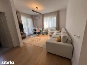 3 camere mobilate/utilitate 2 balcoane 400 metri metrou Straulesti Bloc — miniatura 6