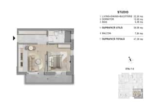Apartament 1 dormitor confort modern - Tesera Residence — miniatura 4