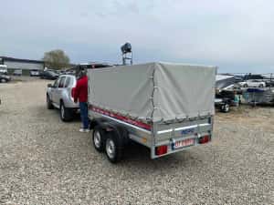 Remorca 750 kg mono-ax,dublu-ax, basculabila, apicola, moto ATV,R.A.R. — miniatura 7