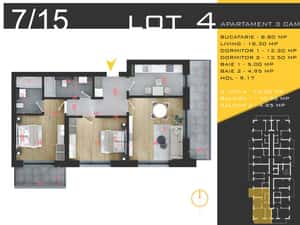 AP CU 3 CAMERE/ GURA ARIESULUI/ BLOC CU 3 ETAJE — miniatura 4
