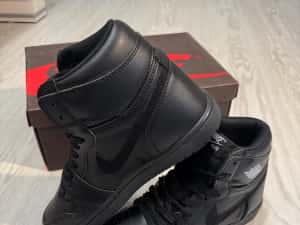 Adidasi Jordan 1 high triple black Premium — miniatura 4