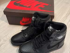 Adidasi Jordan 1 high triple black Premium — miniatura 5
