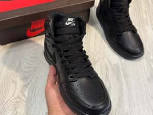 Adidasi Jordan 1 high triple black Premium — miniatura 6