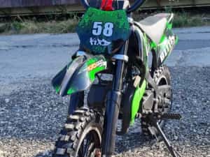 ross Enduro motocicleta pocket 49cc in 2 timpi roti pe 10 inch 60 cm — miniatura 8