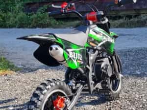 ross Enduro motocicleta pocket 49cc in 2 timpi roti pe 10 inch 60 cm — miniatura 10