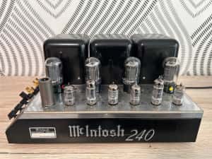 McIntosh MC240 amplificator putere lampi GE, Telefunken, NEC (1969) — miniatura 2