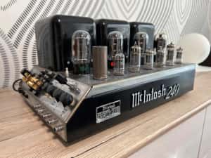 McIntosh MC240 amplificator putere lampi GE, Telefunken, NEC (1969) — miniatura 9