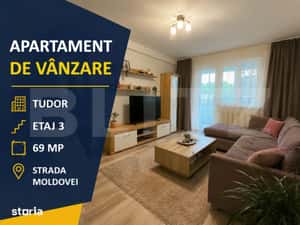 Apartament spatios cu 3 camere de vanzare – Str. Moldovei, Tudor Vla — miniatura 4