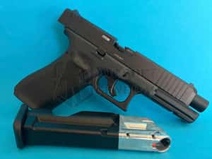Glock 17 Gen5 pistol paintball cu bile cauciuc, recul puternic 5j — miniatura 3