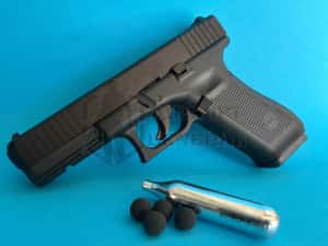 Glock 17 Gen5 pistol paintball cu bile cauciuc, recul puternic 5j — miniatura 6