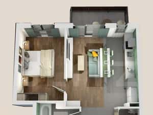 Apartament 2 camere, bloc nou, semifinisat, 50mp, zona Vivo — miniatura 5