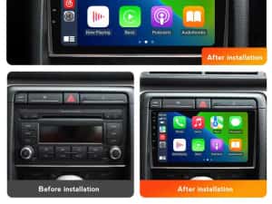NAVIGATIE Android 14 Audi A4 B6 B7 2002 + Waze YouTube CarPlay +CAMERA — miniatura 10