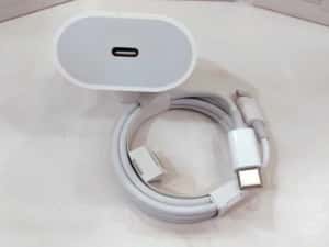 set incarcator 20w Fast Charge iPhone adaptor priza + cablu incarcare — miniatura 2