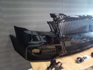 Bara fata Audi A4 B7 RS LOOK + S-LINE 2004-2007 Negru LY9B/LZ9Y — miniatura 3