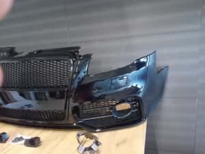 Bara fata Audi A4 B7 RS LOOK + S-LINE 2004-2007 Negru LY9B/LZ9Y — miniatura 10