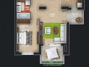 Apartament 2 camere Rose Garden Colentina Obor - varianta mare — miniatura 3